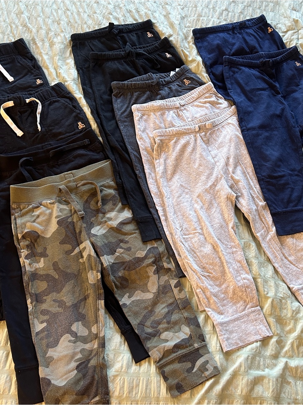 GAP Kids Joggers Bundle - Black, Navy, Gray, Camouflage